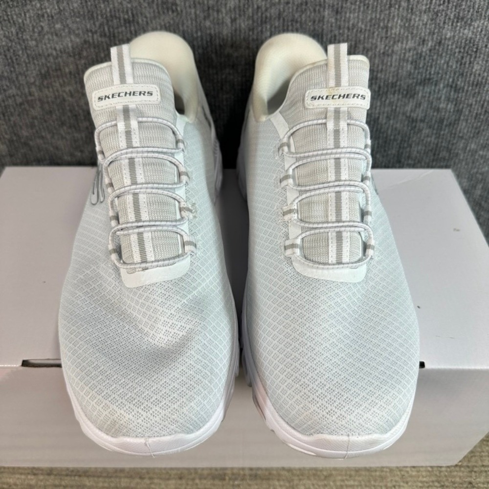 Skechers Hands Free Slip-ins Glide-Step Altus White Grey Sneakers Size 12 - Picture 5 of 14